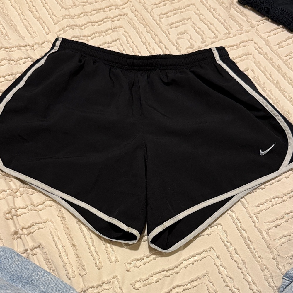 Nike Women's Black Shorts with White Trim